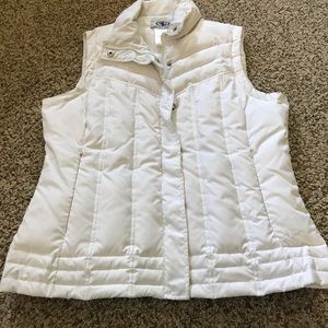 athletic Works white down filled puffy vest size small 4/6